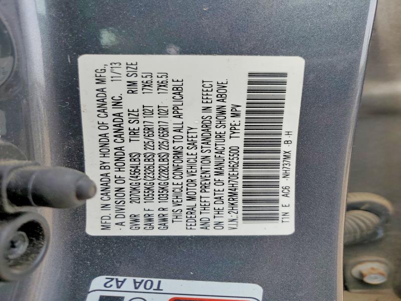 Продажа на аукционе авто 2014 Honda Cr-v, vin: 2HKRM4H70EH625500, номер лота: 49311706