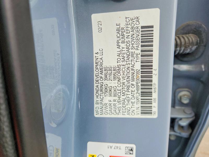 Продаж на аукціоні авто 2023 Honda Civic, vin: 19XFL2H88PE007092, номер лоту: 51010686