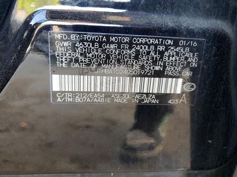 Продажа на аукционе авто 2016 Lexus Is, vin: JTHBA1D24G5019721, номер лота: 49295086