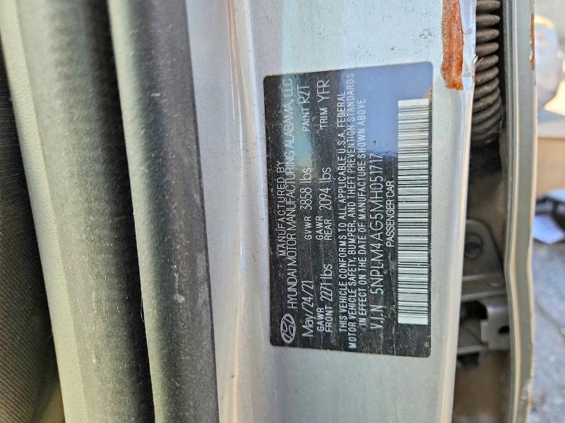 2021 Hyundai Elantra მანქანა იყიდება აუქციონზე, vin: 5NPLM4AG5MH051717, აუქციონის ნომერი: 50224486