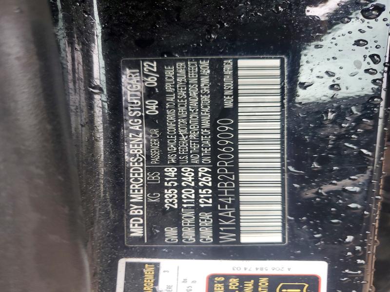2023 Mercedes-benz C მანქანა იყიდება აუქციონზე, vin: W1KAF4HB2PR069090, აუქციონის ნომერი: 51011766