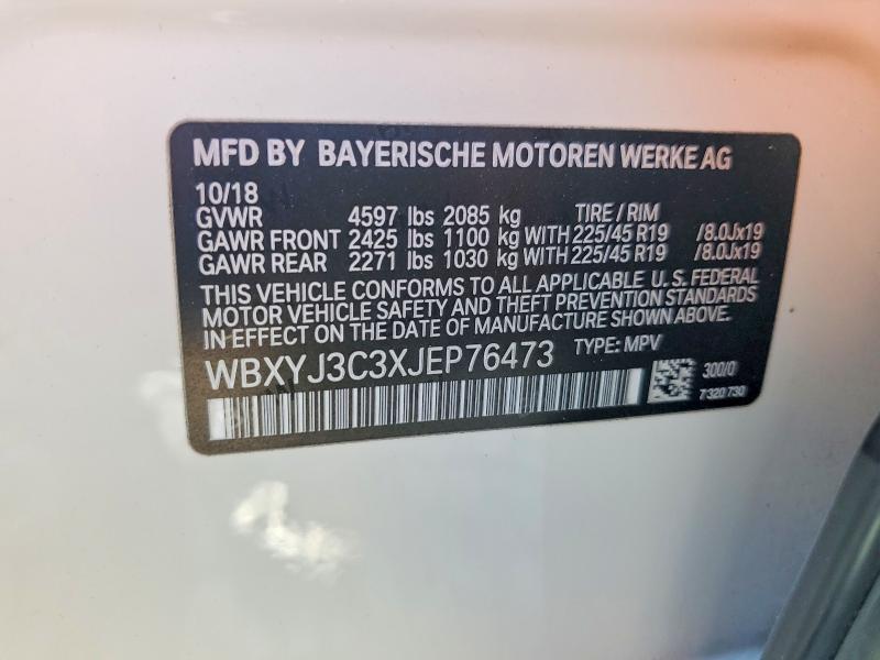 Продажа на аукционе авто 2018 Bmw X2, vin: WBXYJ3C3XJEP76473, номер лота: 48748146