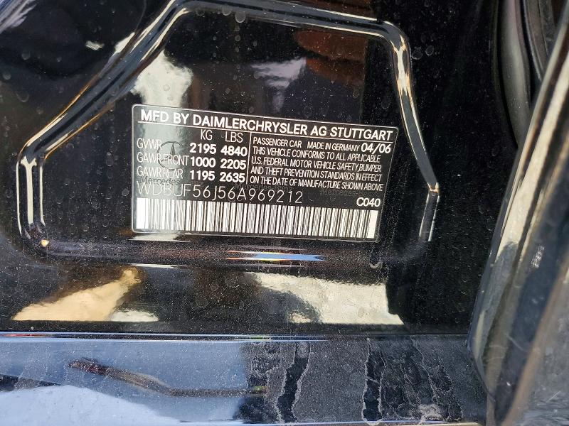2006 Mercedes Benz E მანქანა იყიდება აუქციონზე, vin: WDBUF56J56A969212, აუქციონის ნომერი: 51460526