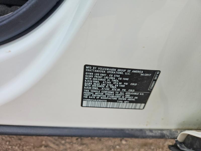 Продаж на аукціоні авто 2018 Volkswagen Atlas, vin: 1V2NR2CA6JC504773, номер лоту: 52058826
