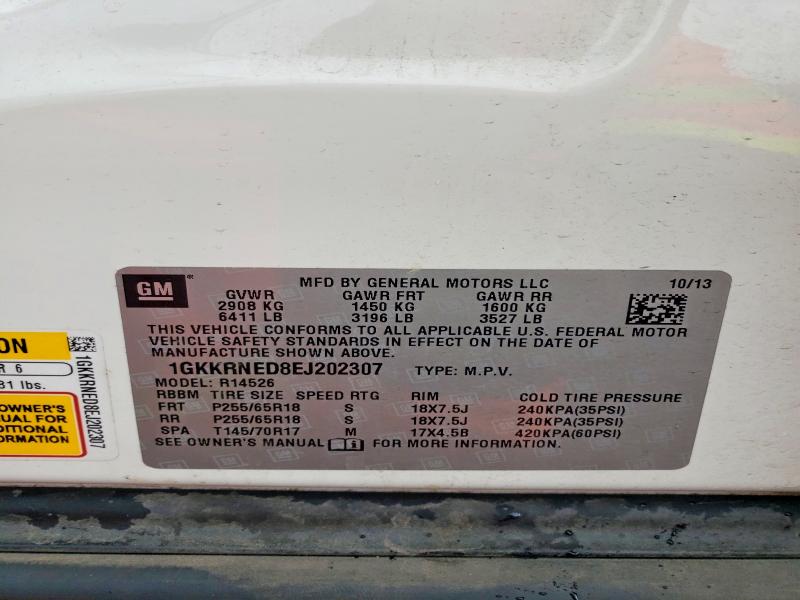 Продажа на аукционе авто 2014 Gmc Acadia, vin: 1GKKRNED8EJ202307, номер лота: 50294756