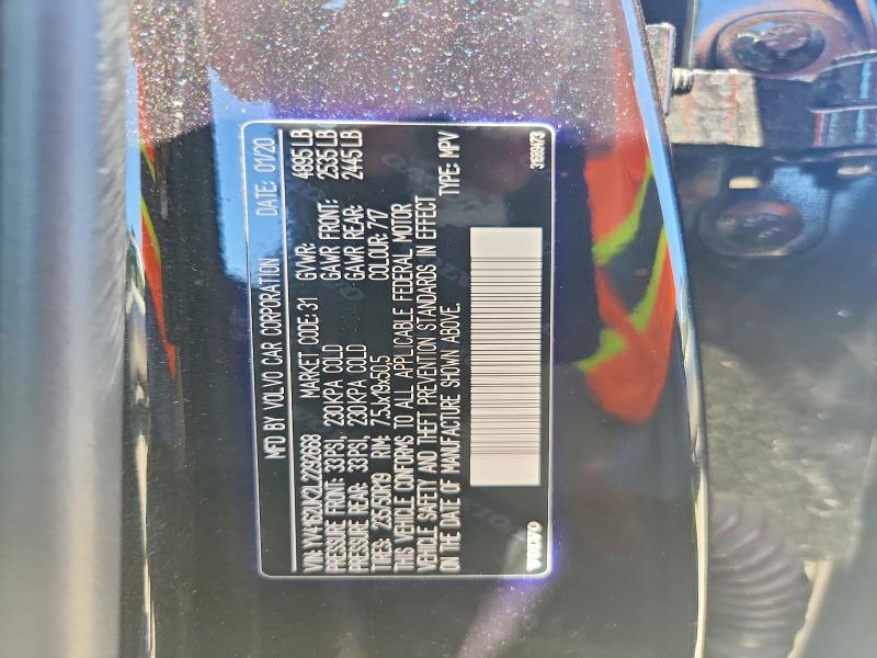 Aukcja sprzedaży 2020 Volvo Xc40, vin: YV4162UK2L2292668, numer aukcji: 50799796