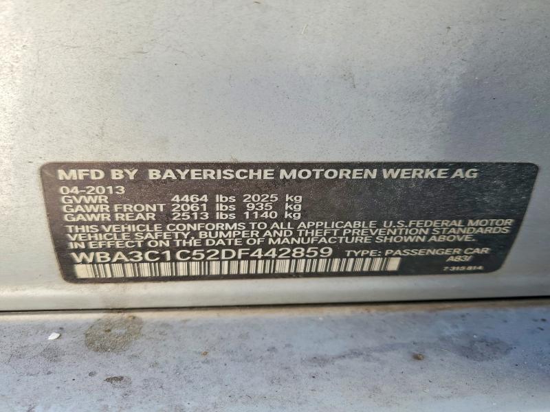 2013 Bmw 328 მანქანა იყიდება აუქციონზე, vin: WBA3C1C52DF442859, აუქციონის ნომერი: 50117456