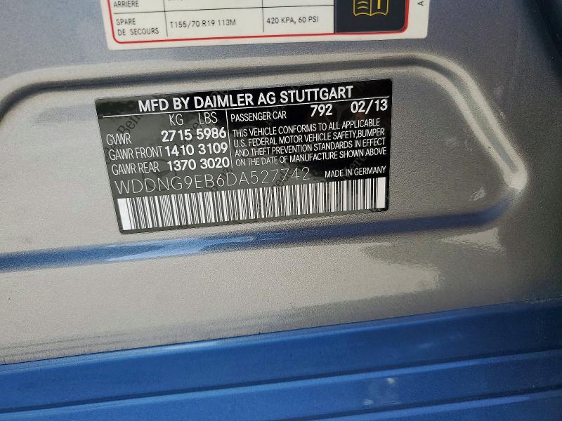 Продажа на аукционе авто 2013 Mercedes-benz S, vin: WDDNG9EB6DA527742, номер лота: 51895246