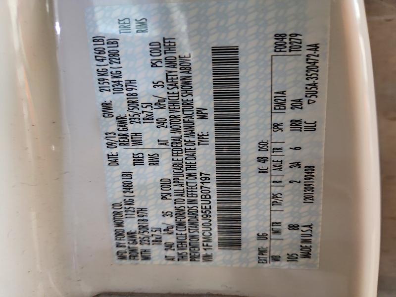 Продаж на аукціоні авто 2014 Ford Escape, vin: 1FMCU0J95EUB07197, номер лоту: 48745556