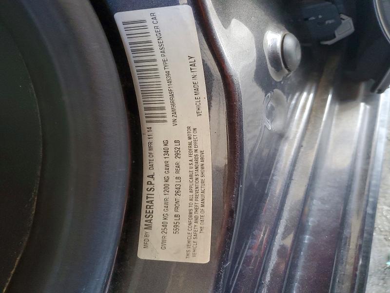 Продажа на аукционе авто 2015 Maserati Quattroporte, vin: ZAM56RRA9F1145394, номер лота: 49572966