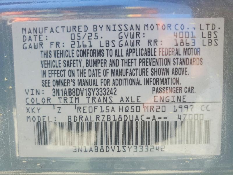 Продажа на аукционе авто 2025 Nissan Sentra, vin: 3N1AB8DV1SY333242, номер лота: 49302526