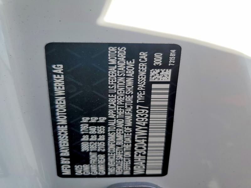 Aukcja sprzedaży 2026 Bmw Z4, vin: WBAHF3C04TWY49397, numer aukcji: 48703446