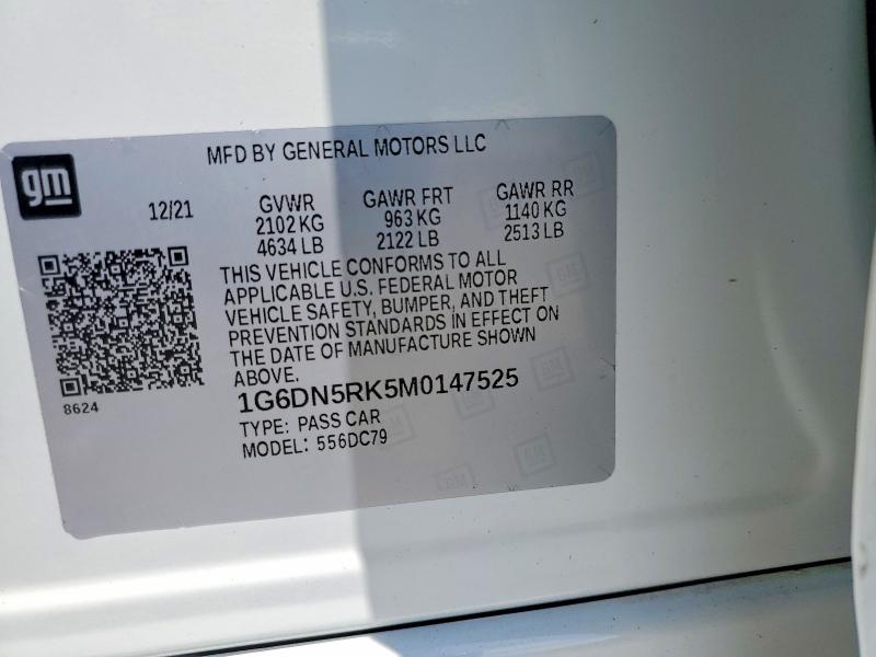 Aukcja sprzedaży 2021 Cadillac Ct5, vin: 1G6DN5RK5M0147525, numer aukcji: 50151686