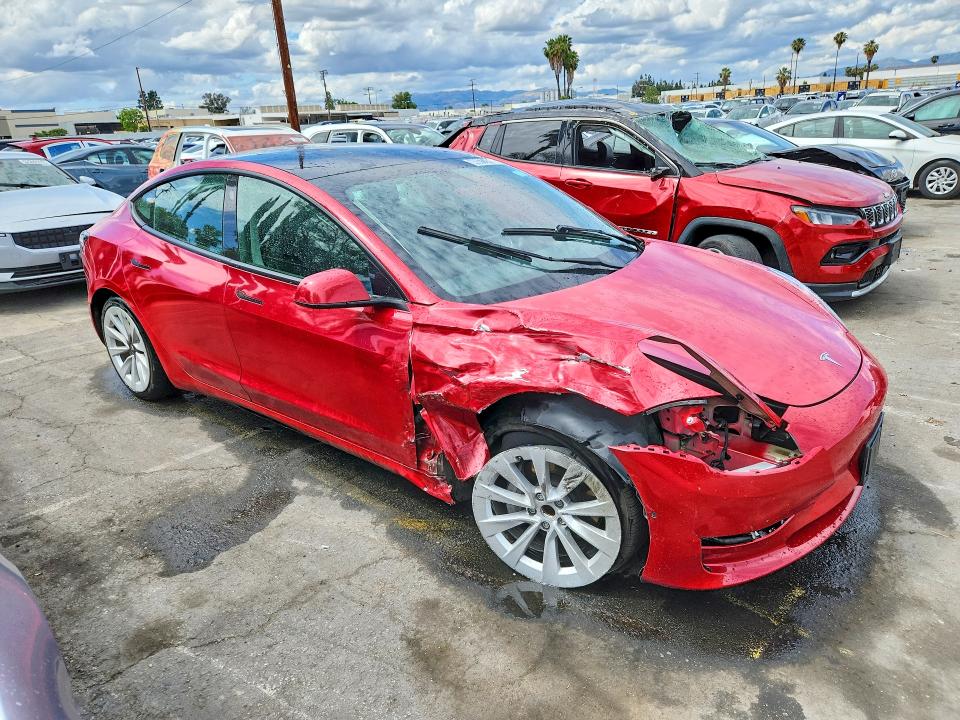 2022 Tesla Model 3 მანქანა იყიდება აუქციონზე, vin: 5YJ3E1EAXNF290083, აუქციონის ნომერი: 48872456