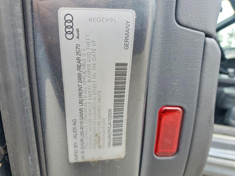 Продаж на аукціоні авто 2018 Audi A5, vin: WAUANCF55JA102509, номер лоту: 46823986