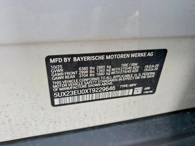 Aukcja sprzedaży 2026 Bmw X5, vin: 5UX23EU0XT9229646, numer aukcji: 51626886