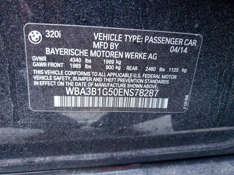 Aukcja sprzedaży 2014 Bmw 3 Series Hyb 4d, vin: WBA3B1G50ENS78287, numer aukcji: 48995636
