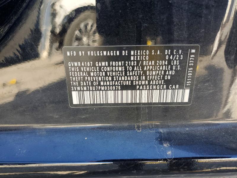 Продаж на аукціоні авто 2023 Volkswagen Jetta, vin: 3VW5M7BU7PM030975, номер лоту: 50737876