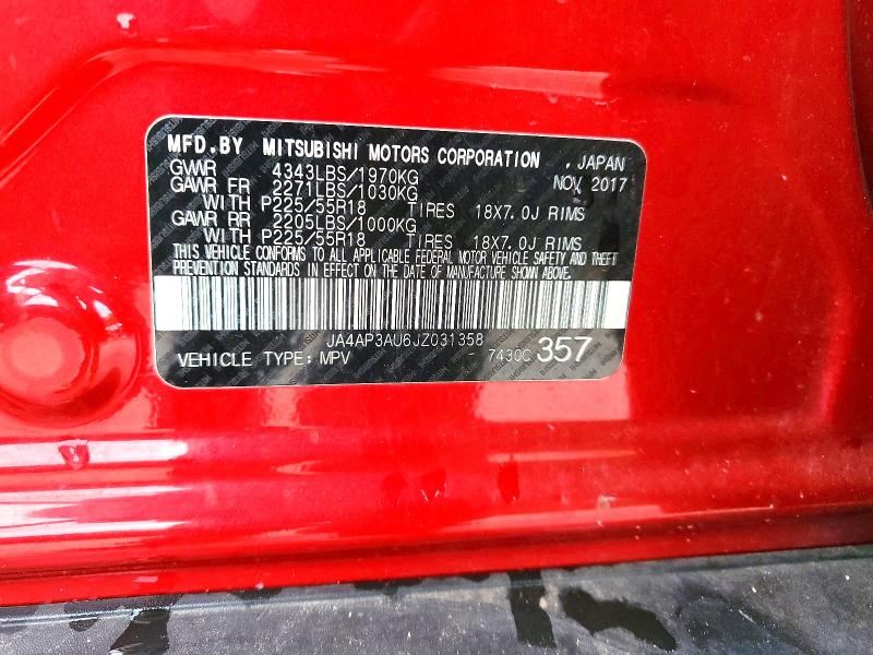 Продаж на аукціоні авто 2018 Mitsubishi Outlander Sport, vin: JA4AP3AU6JZ031358, номер лоту: 51277276