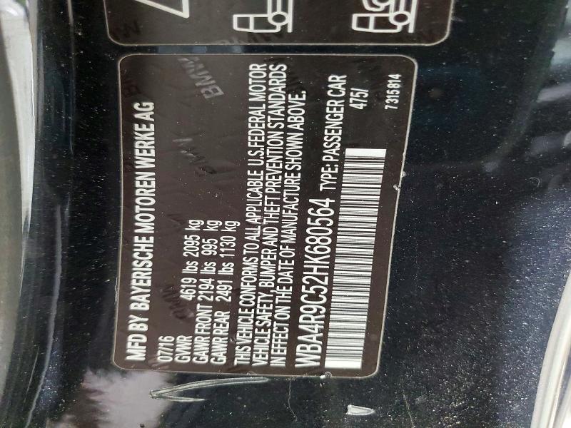 Продажа на аукционе авто 2017 Bmw 430xi, vin: WBA4R9C52HK680564, номер лота: 48690246
