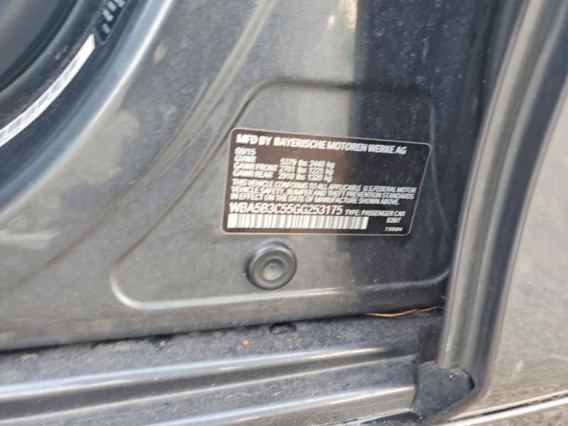 48472976 :رقم المزاد ، WBA5B3C55GG253175 vin ، 2016 Bmw 535 مزاد بيع