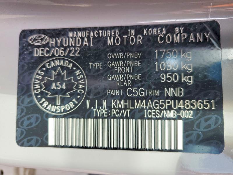 Продажа на аукционе авто 2023 Hyundai Elantra, vin: KMHLM4AG5PU483651, номер лота: 50232666