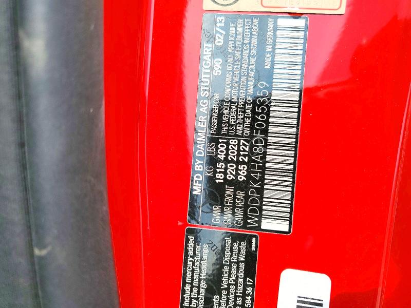 Aukcja sprzedaży 2013 Mercedes-benz Slk, vin: WDDPK4HA8DF065359, numer aukcji: 76420145