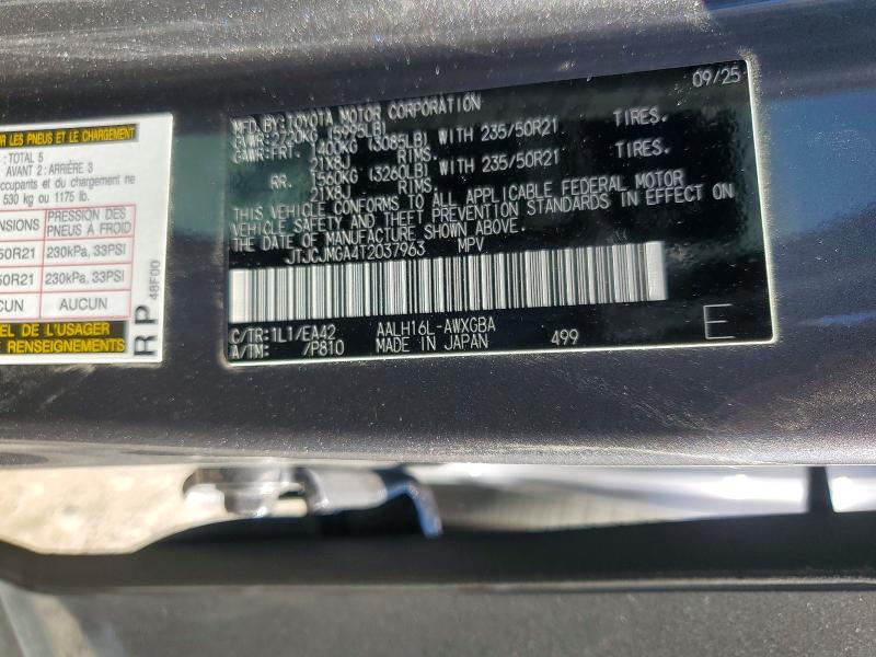 Aukcja sprzedaży 2026 Lexus Rx 450h+, vin: JTJCJMGA4T2037963, numer aukcji: 50922036