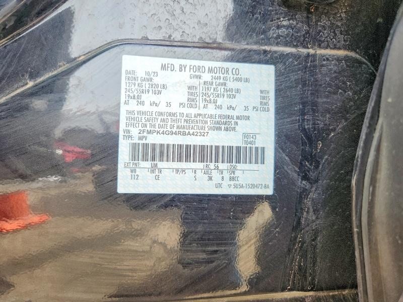 Aukcja sprzedaży 2024 Ford Edge, vin: 2FMPK4G94RBA42327, numer aukcji: 48980316