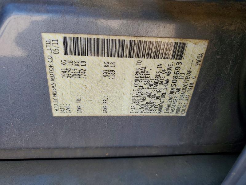 49144376 :رقم المزاد ، 1N4AL2AP0BN508693 vin ، 2011 Nissan Altima مزاد بيع