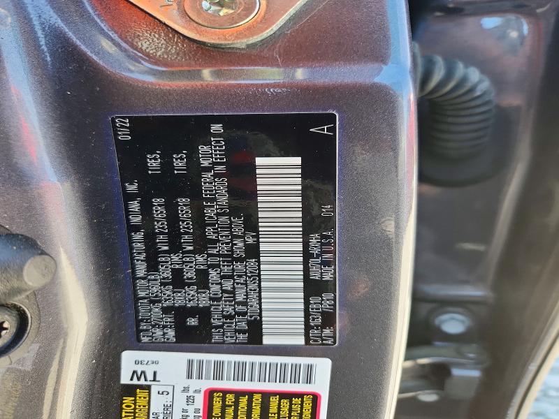 49891086 :رقم المزاد ، 5TDGARAH3NS512084 vin ، 2022 Toyota Highlander Hybrid مزاد بيع