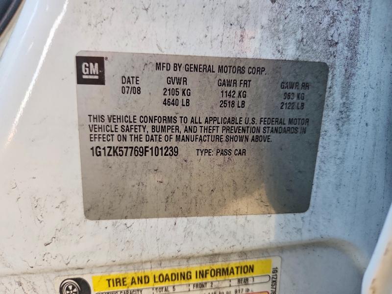 Продаж на аукціоні авто 2009 Chevrolet Malibu, vin: 1G1ZK57769F101239, номер лоту: 51839466