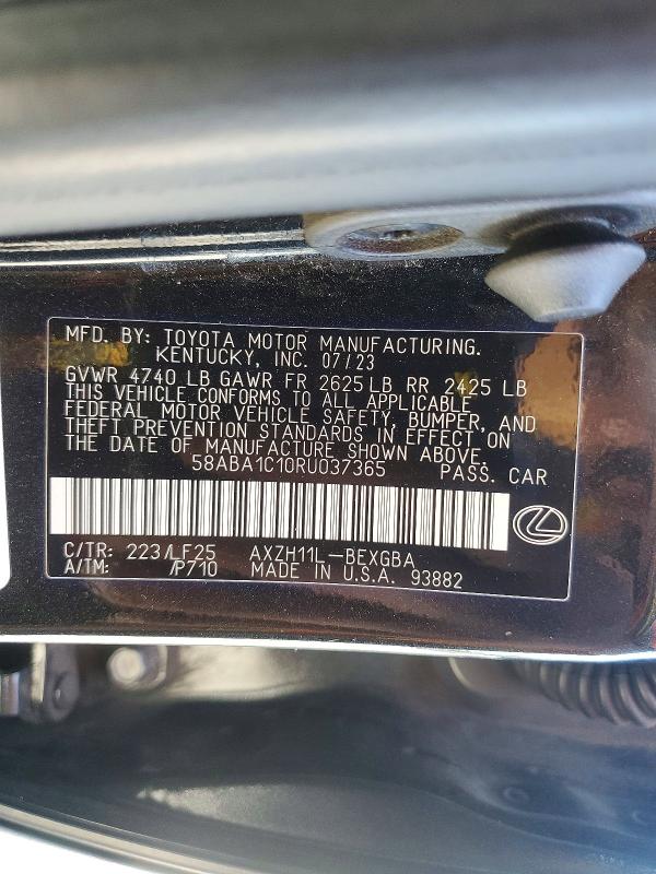 Продаж на аукціоні авто 2024 Lexus Es, vin: 58ABA1C10RU037365, номер лоту: 51157306
