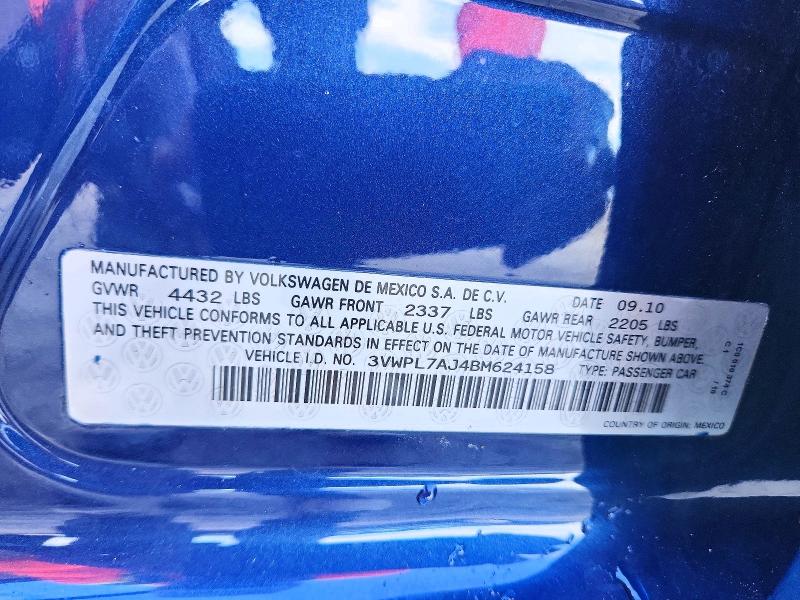 Aukcja sprzedaży 2011 Volkswagen Jetta, vin: 3VWPL7AJ4BM624158, numer aukcji: 50477536