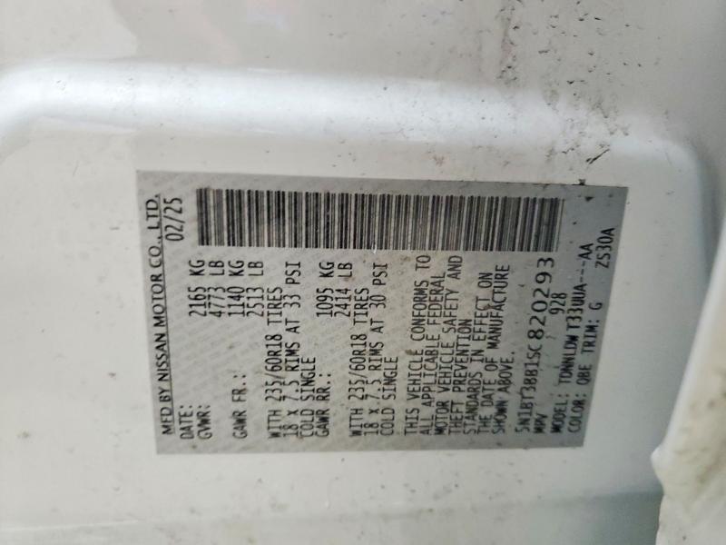 Продажа на аукционе авто 2025 Nissan Rogue, vin: 5N1BT3BB1SC820293, номер лота: 50769936
