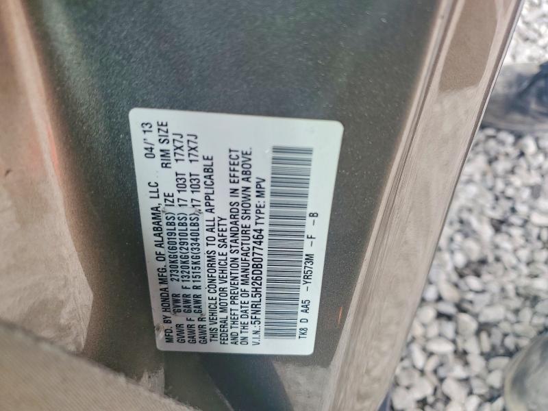 Продаж на аукціоні авто 2013 Honda Odyssey, vin: 5FNRL5H26DB077464, номер лоту: 48580566