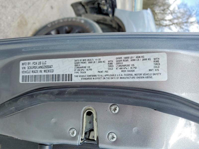 2022 Ram 2500 მანქანა იყიდება აუქციონზე, vin: 3C6UR5FJ4NG283047, აუქციონის ნომერი: 50070616