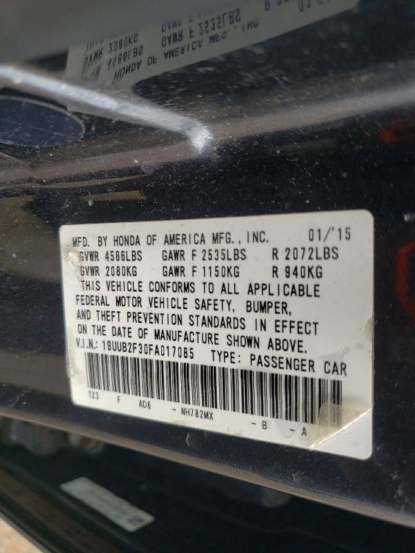 Aukcja sprzedaży 2015 Acura Tlx, vin: 19UUB2F30FA017085, numer aukcji: 49780646