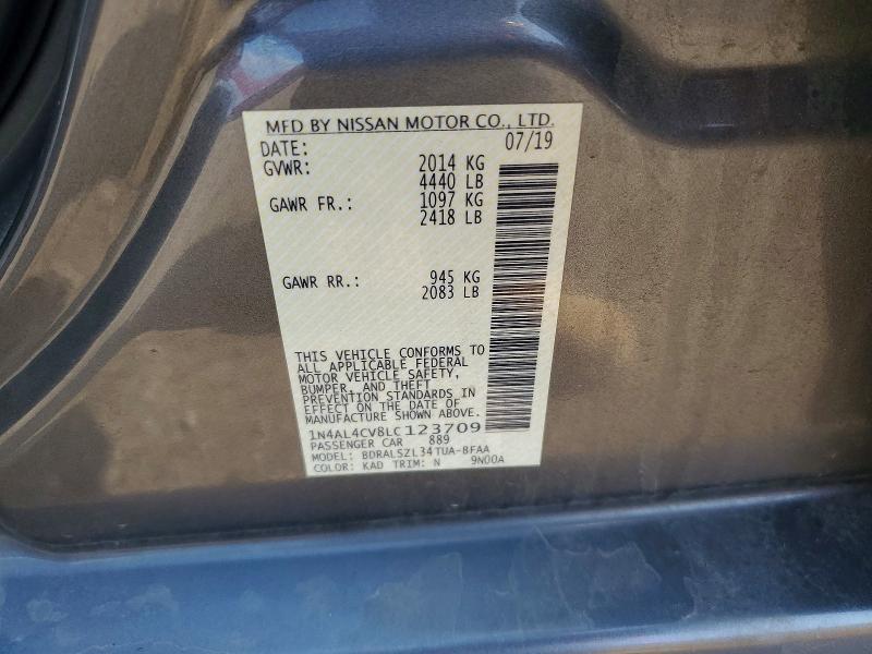 Aukcja sprzedaży 2020 Nissan Altima, vin: 1N4AL4CV8LC123709, numer aukcji: 49220856