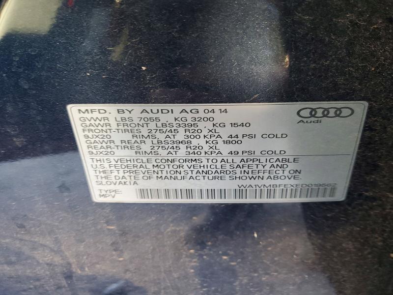 Aukcja sprzedaży 2014 Audi Q7, vin: WA1VMBFEXED019562, numer aukcji: 48623116