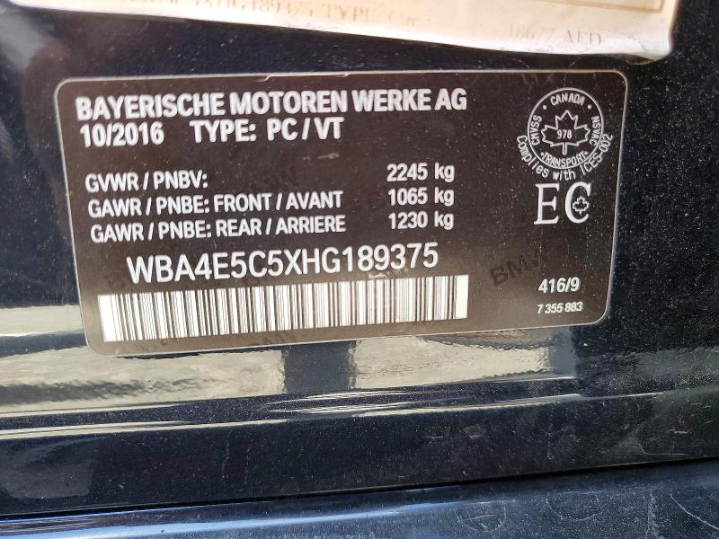 Aukcja sprzedaży 2017 Bmw 440xi, vin: WBA4E5C5XHG189375, numer aukcji: 50143206