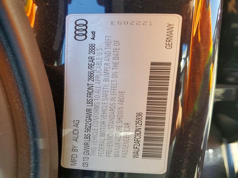 Aukcja sprzedaży 2013 Audi S6, vin: WAUF2AFC9DN125936, numer aukcji: 50366396
