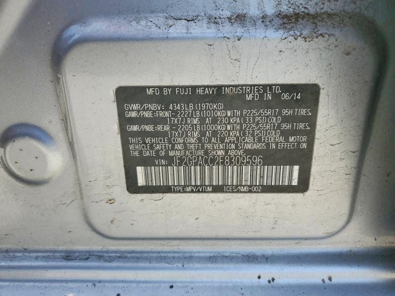 51127066 :رقم المزاد ، JF2GPACC2E8309596 vin ، 2014 Subaru Xv Crosstrek مزاد بيع