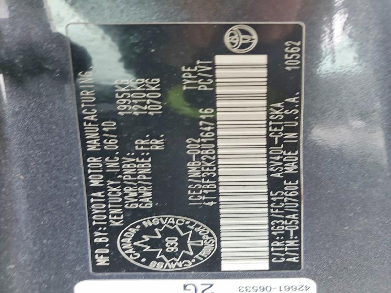 Продаж на аукціоні авто 2011 Toyota Camry, vin: 4T1BF3EK2BU164716, номер лоту: 47254626