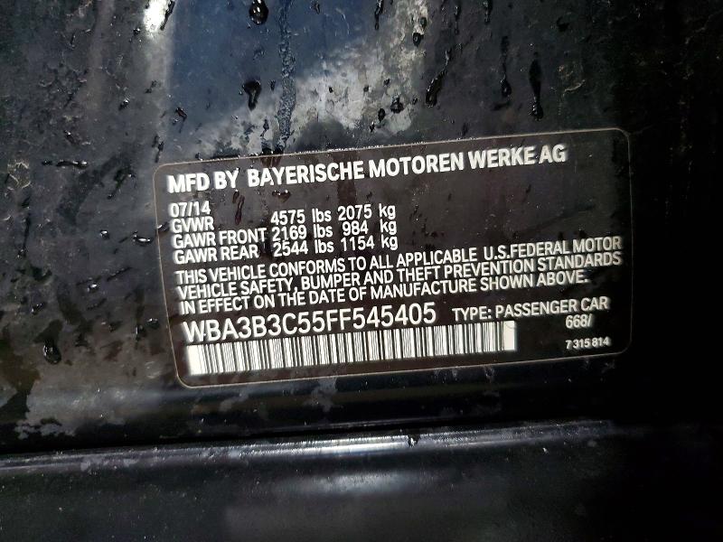 49645826 :رقم المزاد ، WBA3B3C55FF545405 vin ، 2015 Bmw 328 مزاد بيع