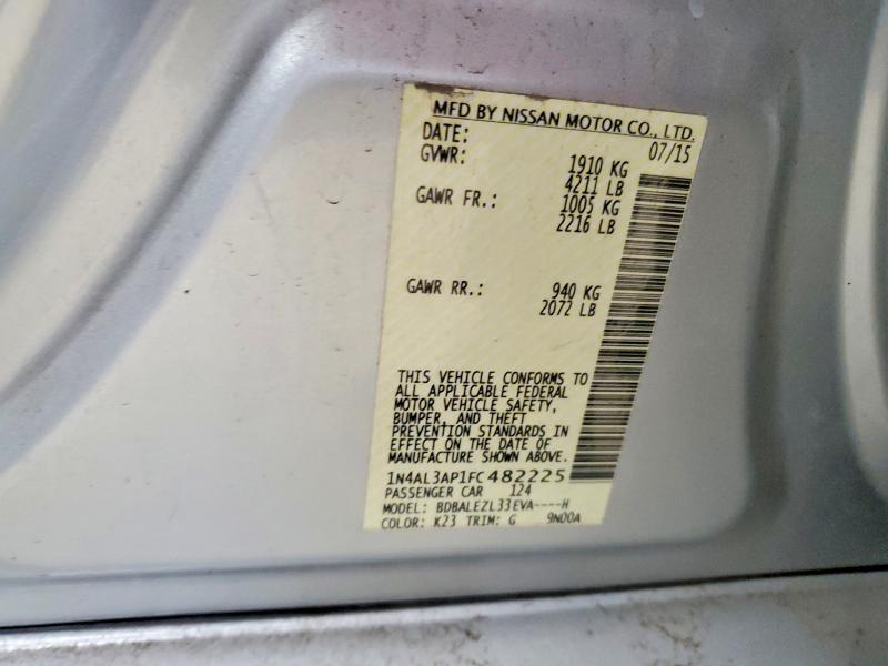 Aukcja sprzedaży 2015 Nissan Altima, vin: 1N4AL3AP1FC482225, numer aukcji: 50221746