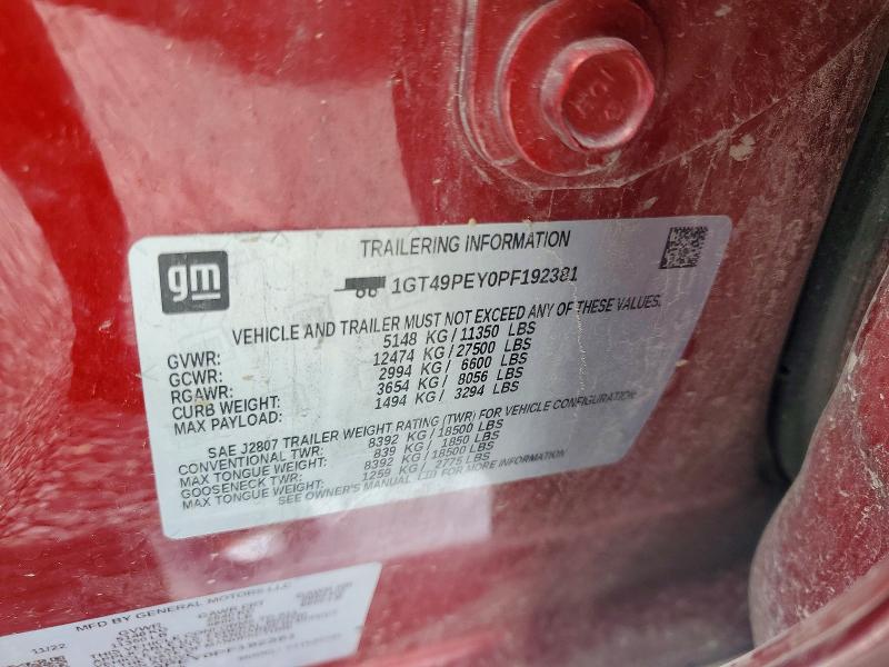 Продажа на аукционе авто 2023 Gmc Sierra, vin: 1GT49PEY0PF192381, номер лота: 49801916