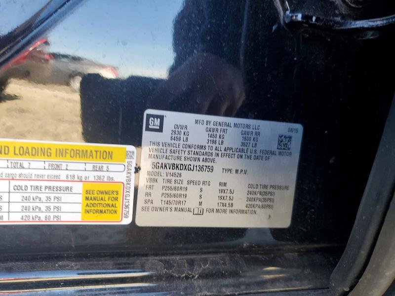 49277786 :رقم المزاد ، 5GAKVBKDXGJ136759 vin ، 2016 Buick Enclave مزاد بيع