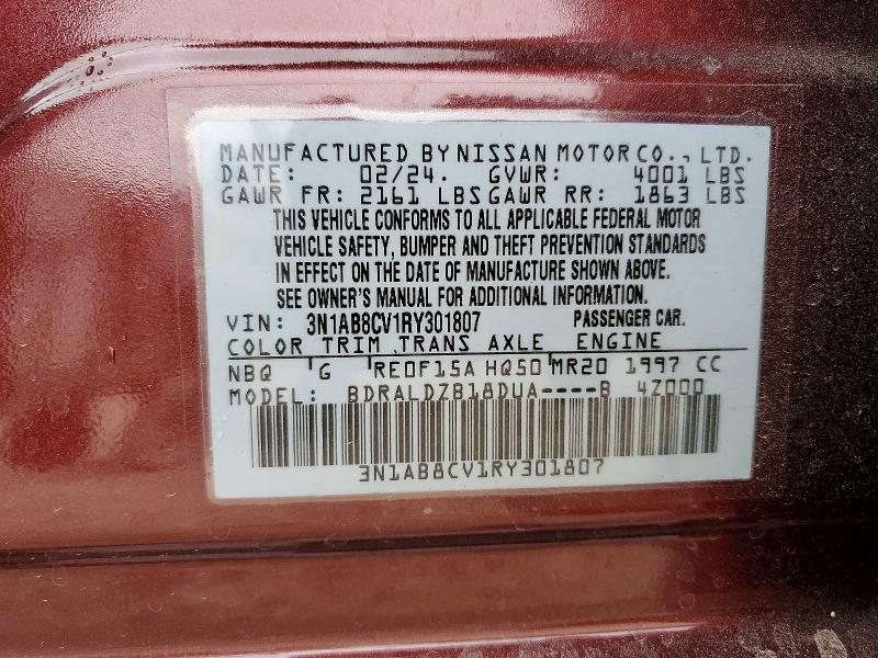 48621246 :رقم المزاد ، 3N1AB8CV1RY301807 vin ، 2024 Nissan Sentra مزاد بيع
