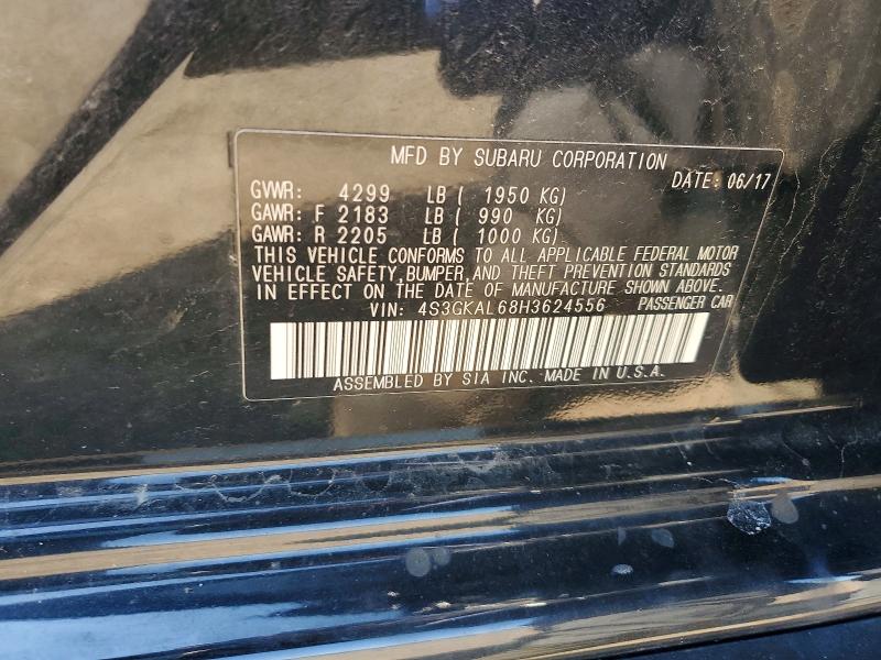 Aukcja sprzedaży 2017 Subaru Impreza, vin: 4S3GKAL68H3624556, numer aukcji: 48929156